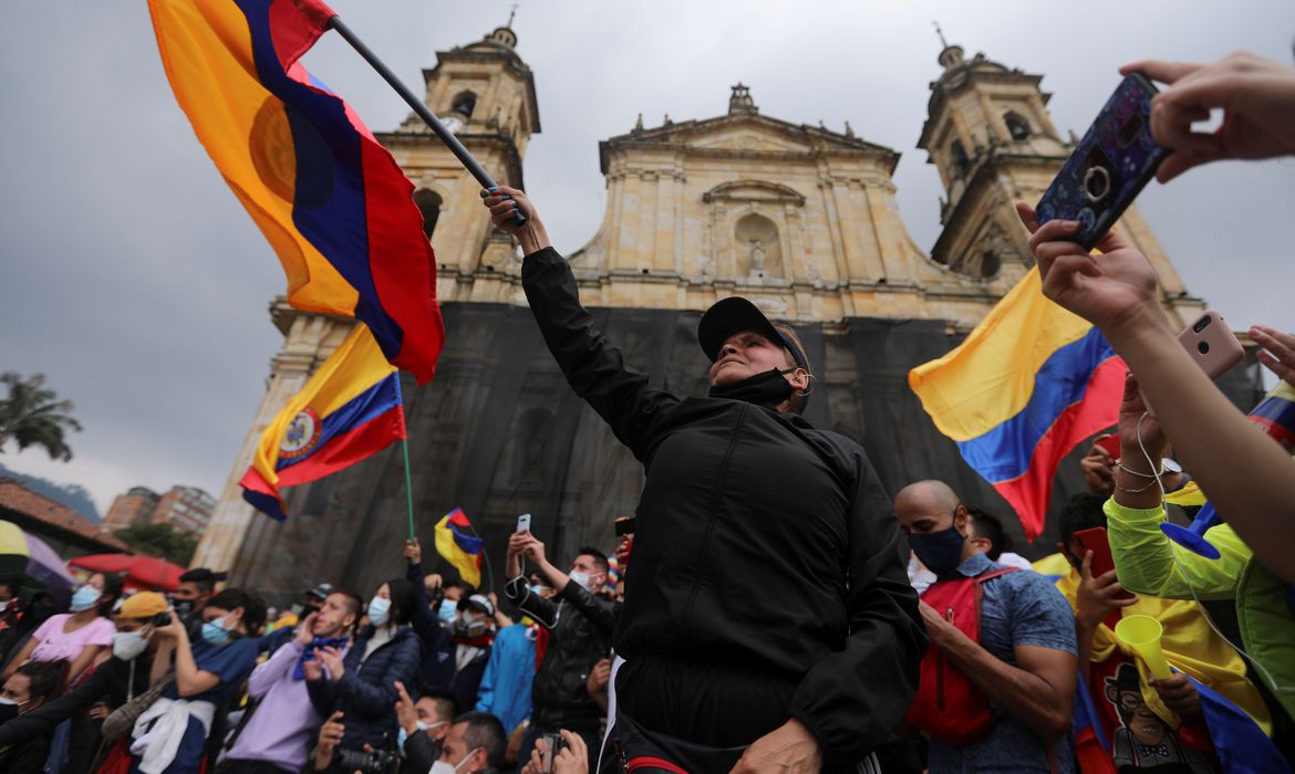 Protesto contra o governo em Bogotá5/5/2021 REUTERS/Luisa Gonzalez
