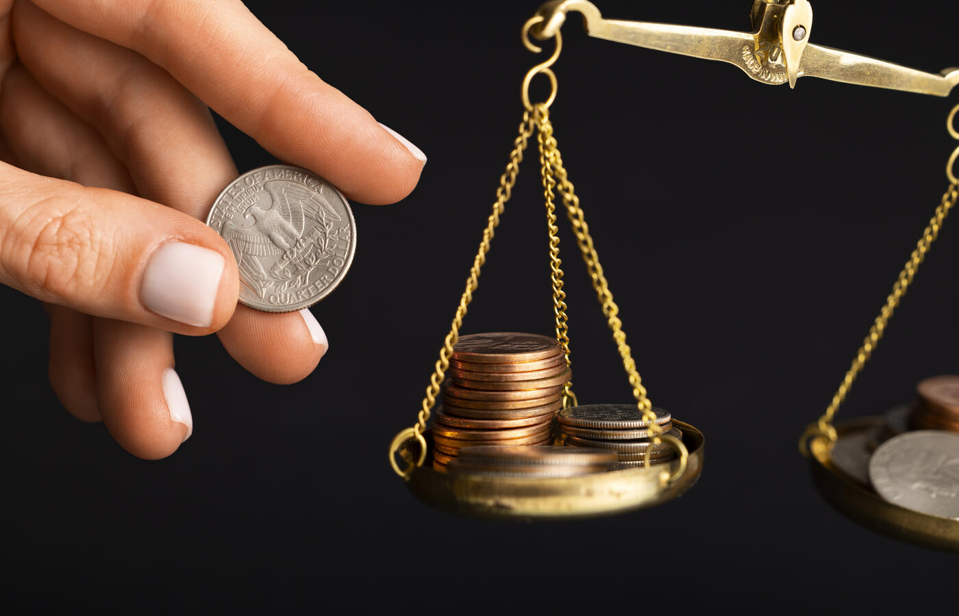 natureza-morta-de-moedas-de-dolar-em-escala